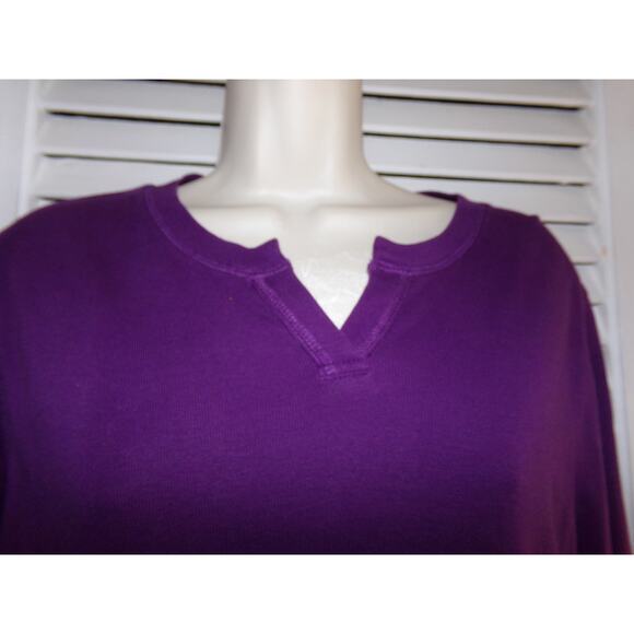Vintage Pendleton purple 3/4 sleeve knit top L Mint condition - Picture 2 of 4